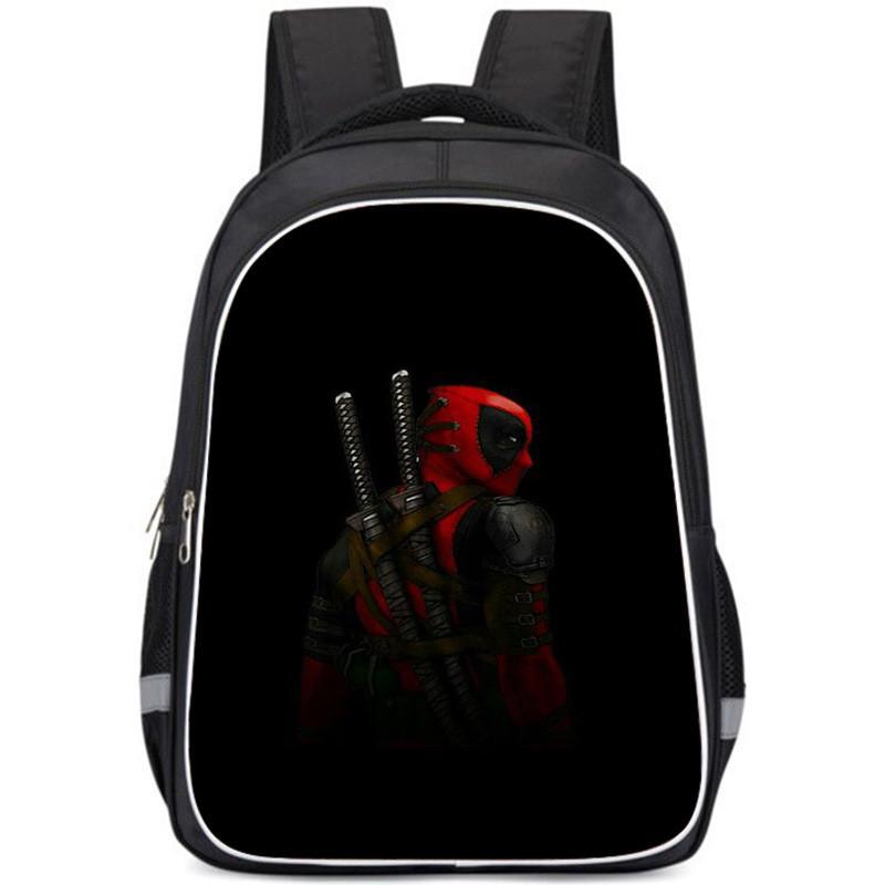 Spacious Deadpool Oxford Cloth Backpack For Kids School Lightweight And Durable