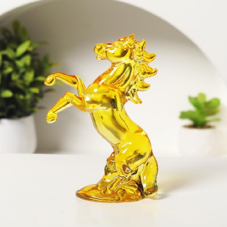 Figurina di Cavallo di Cristallo Statua di Cavallo in Vetro Fatta a Mano Figurina da Collezione Animale Fermacarte per Decorazioni da Tavolo per Casa e Ufficio