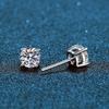 0 .1 -2 Carat D Color Moissanite Earrings For Women 100 %925 Sterling Silver White Gold Plated Earring Wedding Jewelry