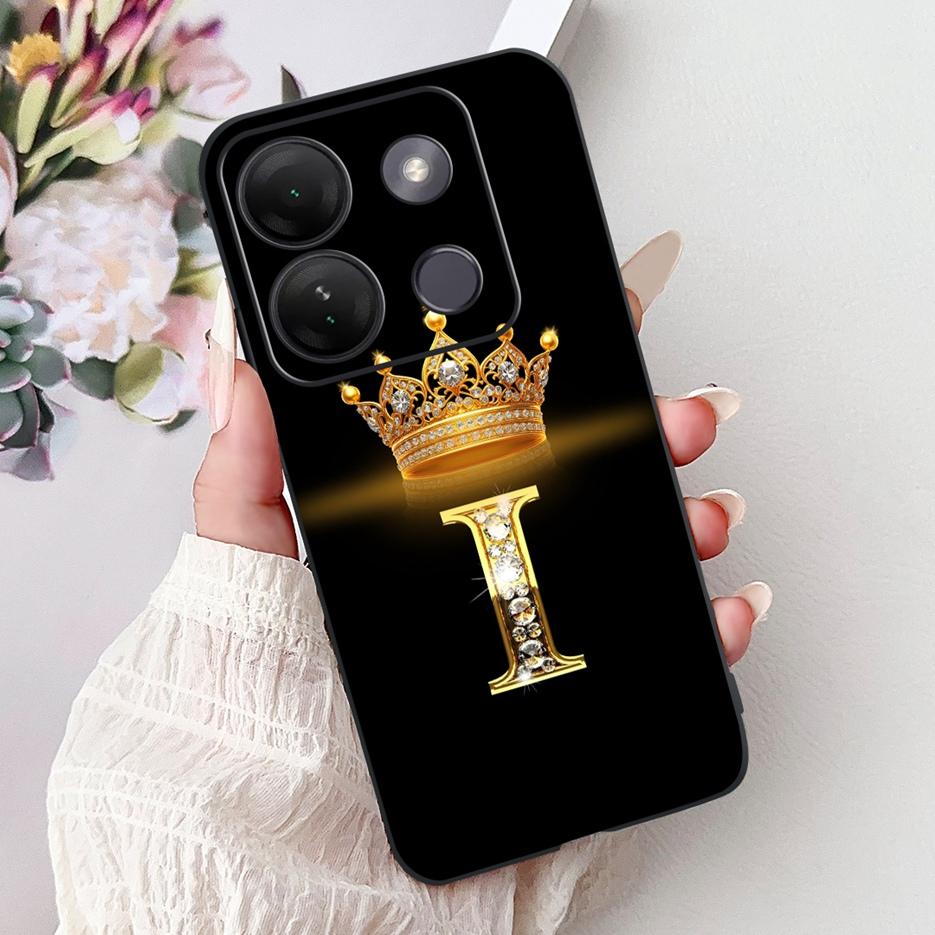 For Infinix Smart 7 HD Case X6516 Luxury Letters Cover Soft Silicone Phone Case For Infinix Smart 7 Plus Smart7 X6515 X6517 Bags