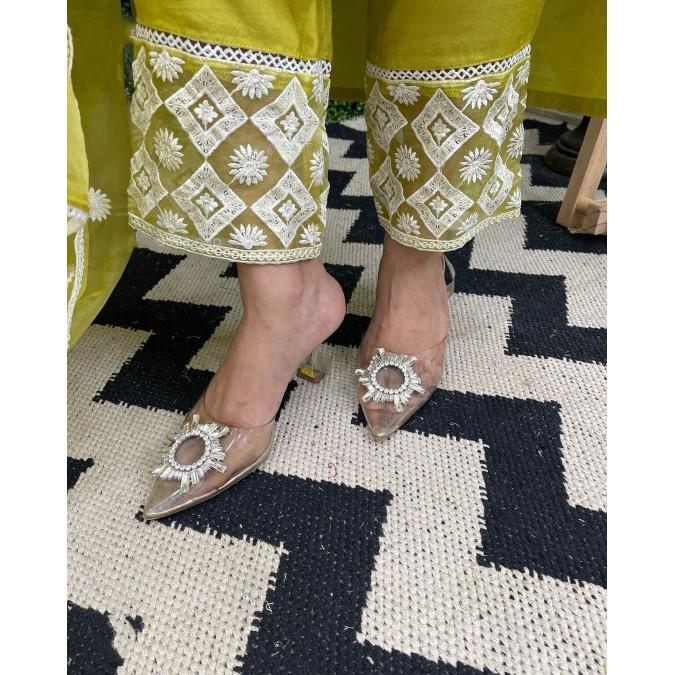 Party Wear Designer Chanderi Salwar Kameez Indian Women Ethnic Kurta Pant Set VBK-1412