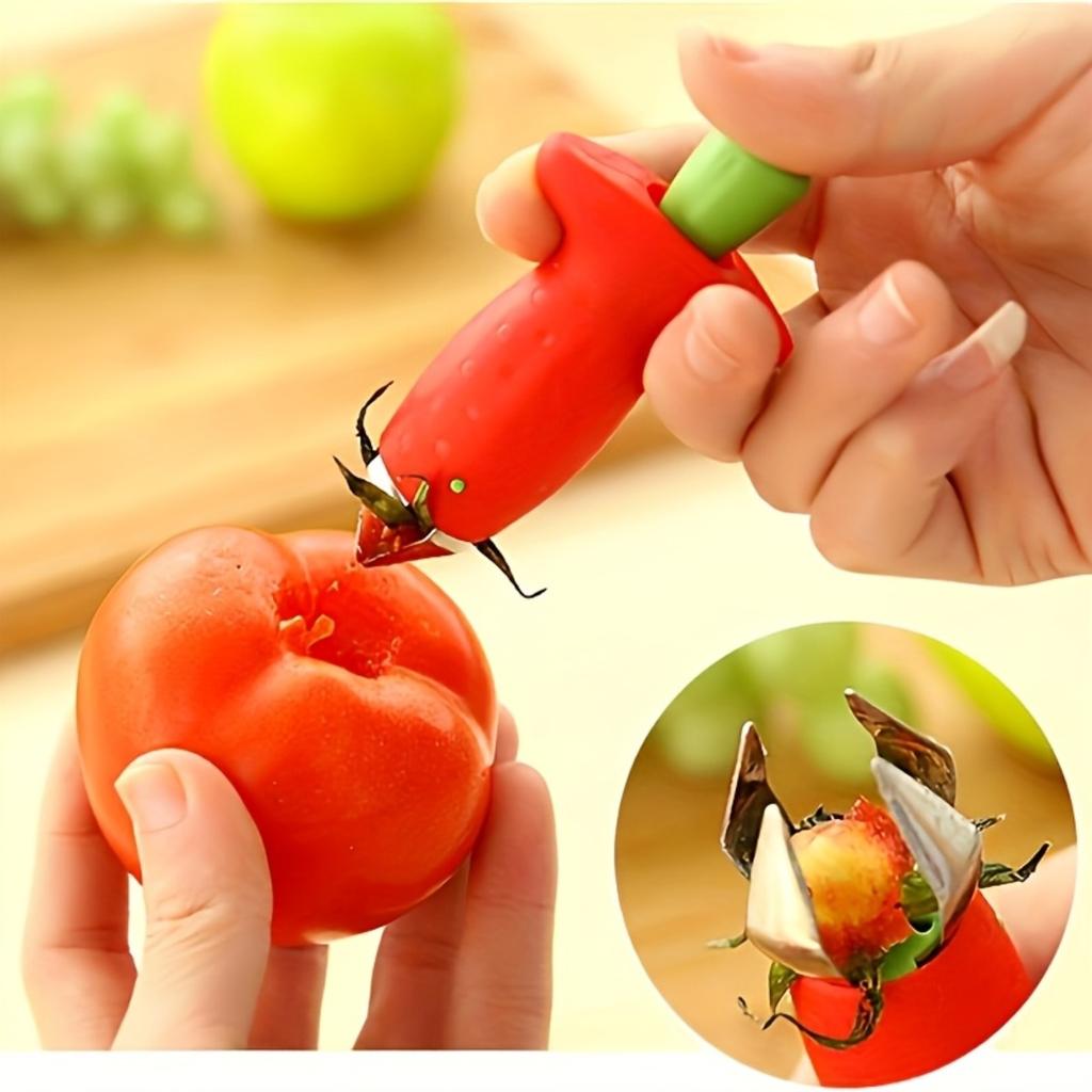Easy To Use Stainless Steel Strawberry Corer for Easy Stem Removal In The Kitchen