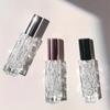 1pc 10ml Mini Refillable Crystal Clear Glass Spray Bottle - Sleek Fine Mist Perfume Atomizer with Rose Golden Cap
