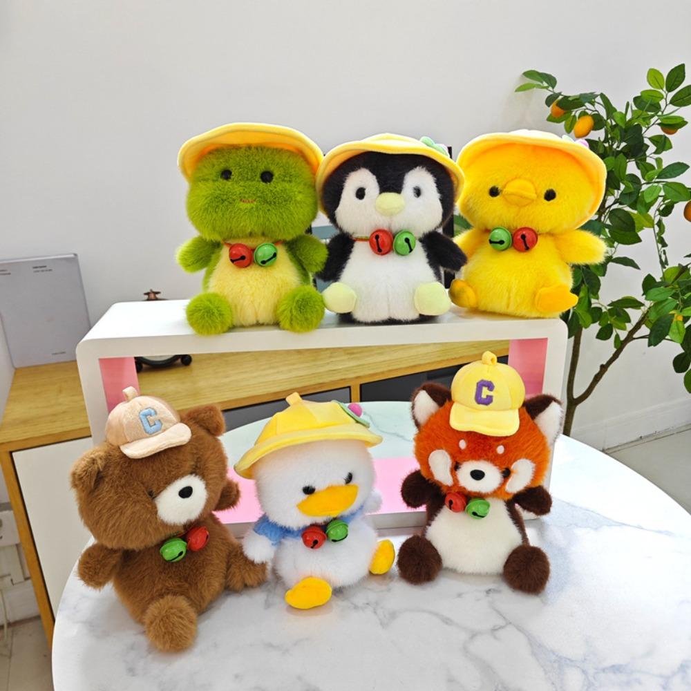 Elephant Panda Plush Toy Raccoon Rabbit Plush Doll Hat Capybara Doll  Kids Birthday Christmas