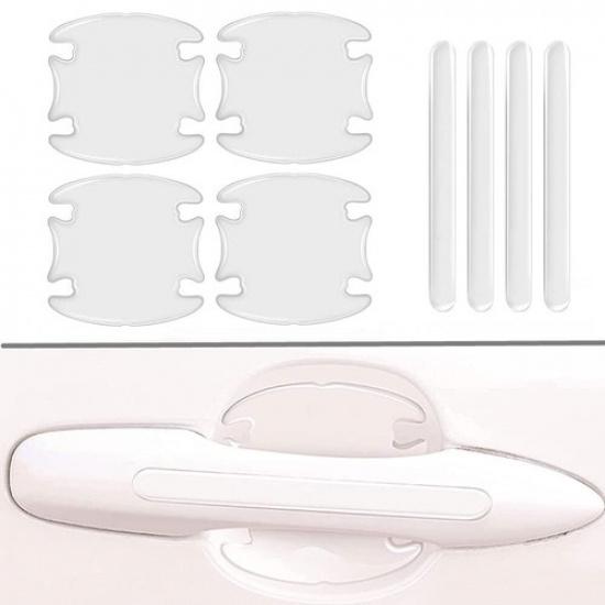 8Pcs Car Door Handle Bowl Anti-Scratch Protector Guard Sticker Trims Accessories