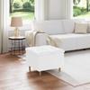 Storage Ottoman White 60 x 60 x 45 cm Faux Leather