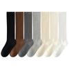 Female Spring and Autumn New Style Leisure All Match Solid Color Boneless Calf Pile Socks