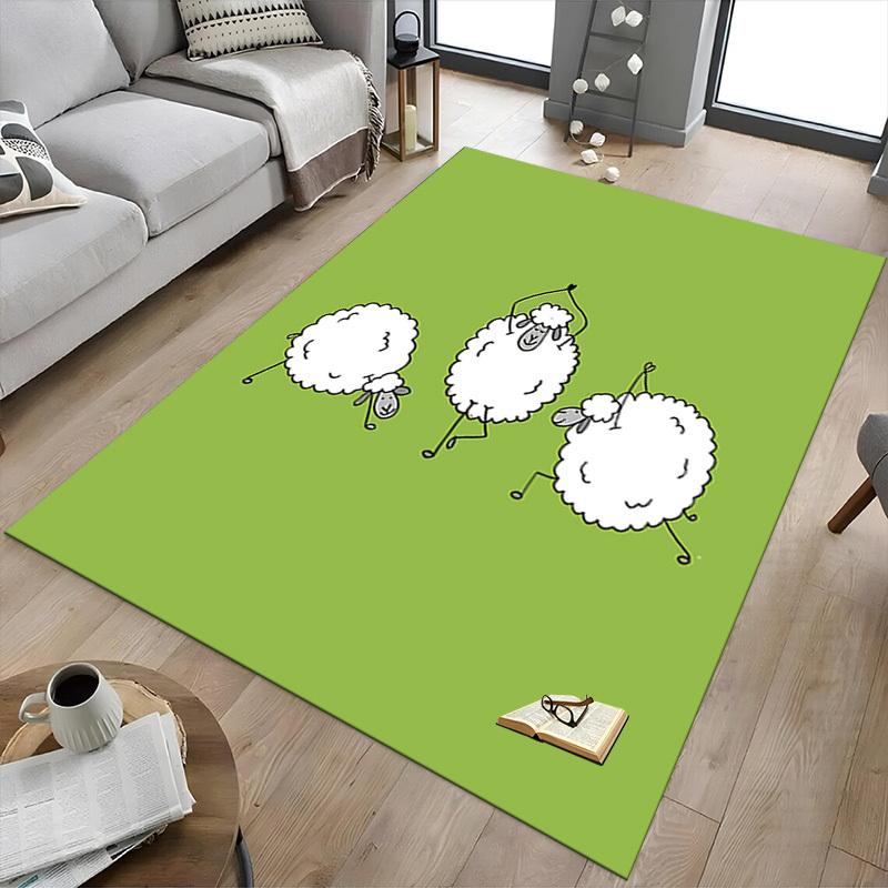 1PC sheep dance Extra Large Non Slip Floor carpet, Office, family, bedroom Large Area Rug Indoor Rugs, Vibrant Colors
