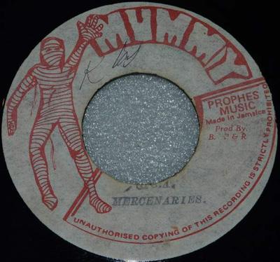 7inch Record MERCENARIES - U.S.A.  NONE Mummy 1977 Jamaica Reggae, Ska & Dub Used