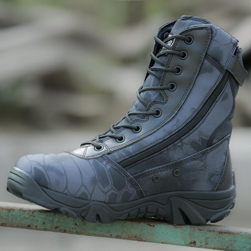 Trekking Hiking Outdoor Shoes Men Camo Waterproof Climbing Camping Sport Sneakers Military Tactical Army Boots