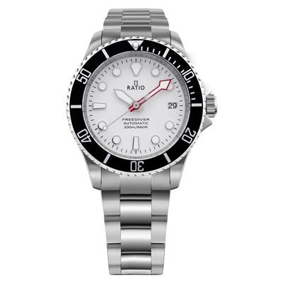 FreeDiver Sapphire Stainless Steel White Dial Automatic RTF047 200M Men's Watch