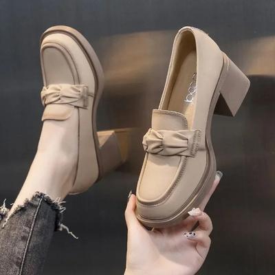 Μόδα 2024 Γυναικεία Παπούτσια Mary Jane με Τακούνι Γυναικεία Ψηλοτάκουνα Μαύρα Παπούτσια Γραφείου με Χοντρό Τακούνι Ψηλοτάκουνα Άνοιξη Φθινόπωρο Γυναικεία Παπούτσια