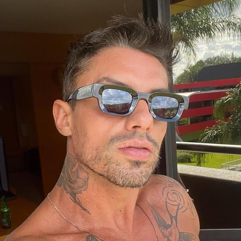 Small Rectangle Sunglasses Women Men Vintage Brand Designer Square Luxury Sun Glasses Shades Female Camber Concave Sunglasses