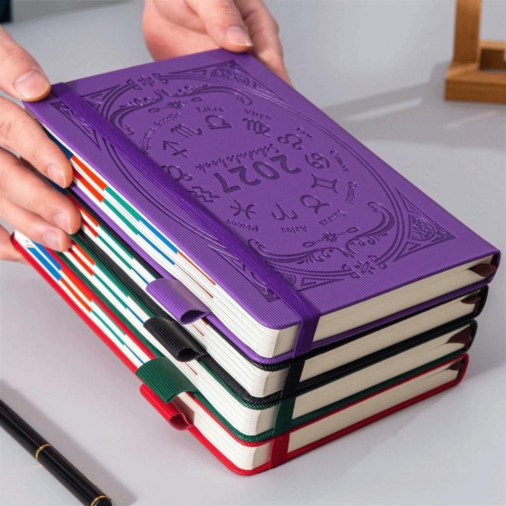 PU Leather Schedule Planner Notepad English Office Work Planner  Stationery