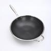 ZISIZ Honeycomb Stainless Steel Non-stick Wok