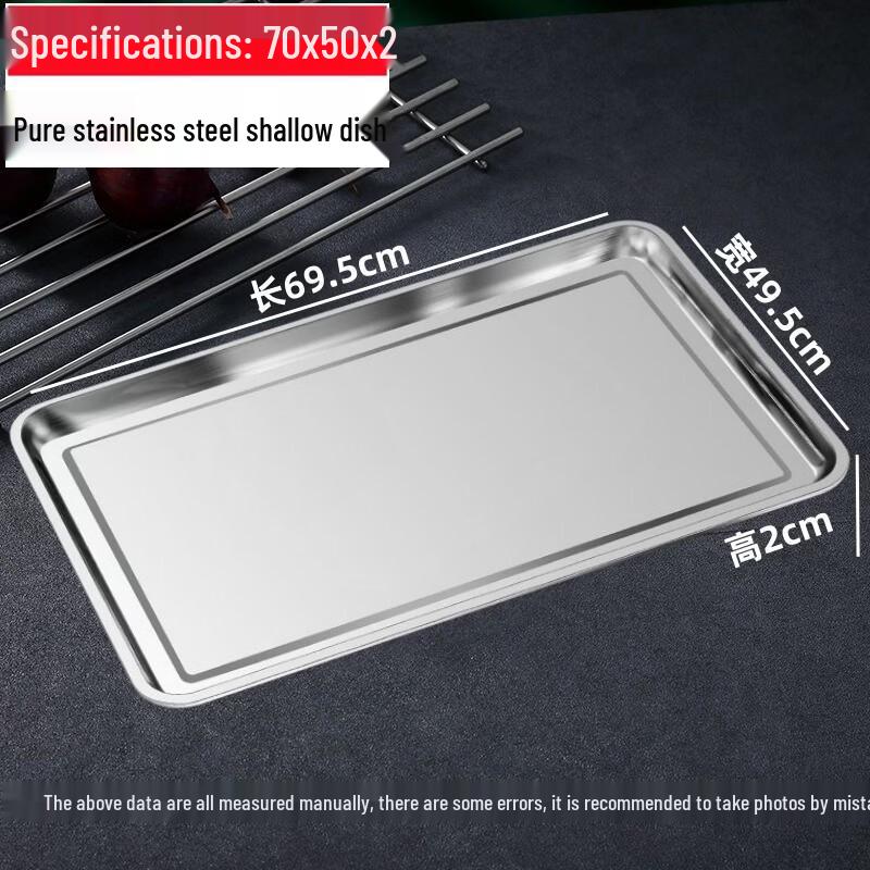 DM Stainless Steel Rectangular Serving Tray