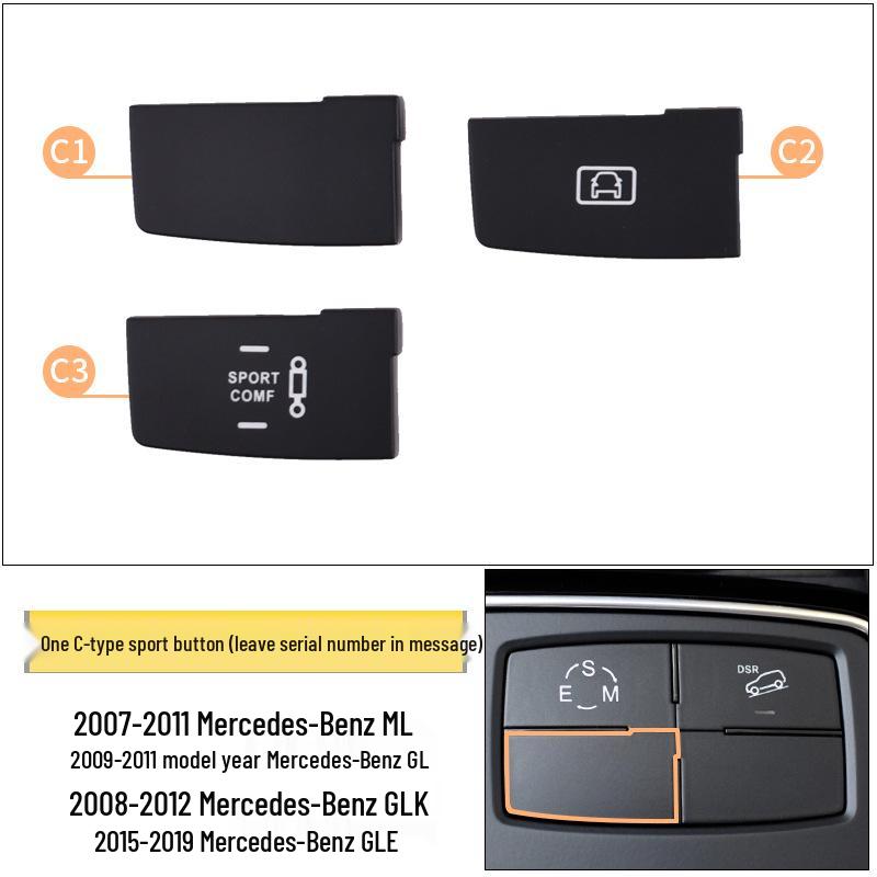 Mercedes ML/GL Class Center Console Sport Button Cover: GLE350 W166 Multifunction.