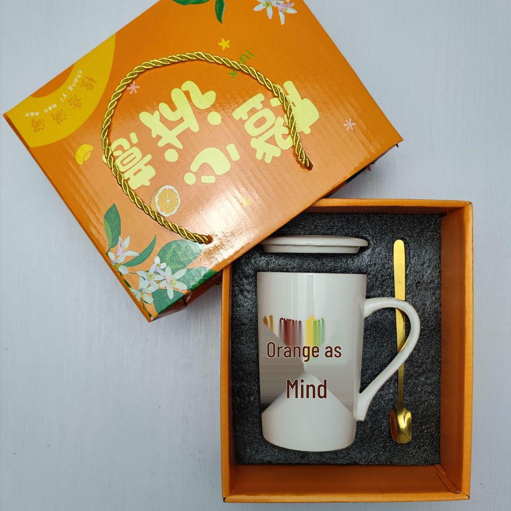 Souvenir Ceramic Couple Cup Set: Perfect for Weddings, Full Moons, Openings, or Business Gifts, with Custom Logo Printing Available.