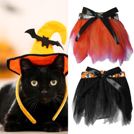 Haustierkleidung Schleifendesign Dekorative Netzgarn Sommer Katze Hund Tüllrock Haustier