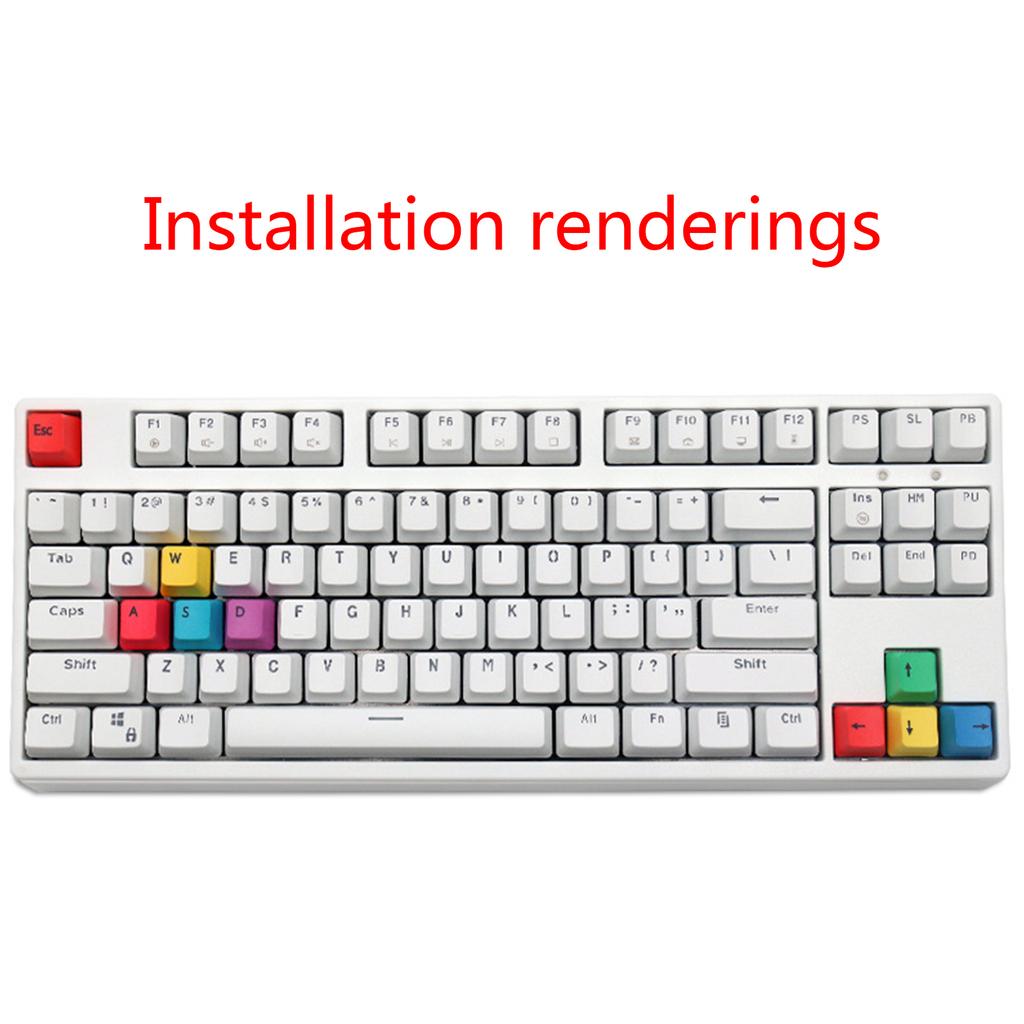 9 Tasten OEM Profil PBT RGBY Modifikatoren Tastenkappen WASD/ESC/Richtungstasten Tastenkappen Mechanische Tastatur Tastenkappen Ersatzteile