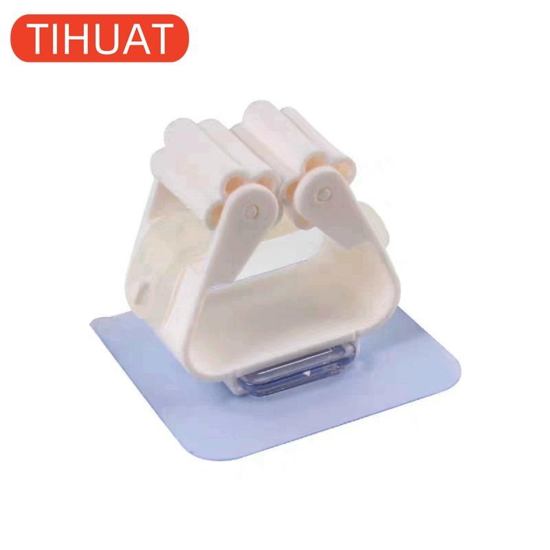 Mop Holder Wall Mounted Mop Organizer Brush Holder Broom Hanger Storage Rack Kitchen Hanger Clip Seamless Mop Hook