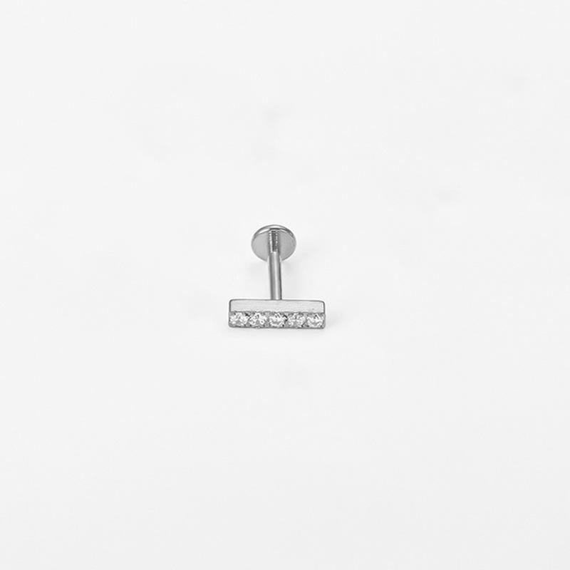 F136 Titanium Zircon Pendant Tragus Stud Cartilage Piercing Jewelry