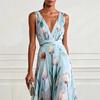 2026 European & American V-neck Resort Casual Party Dress