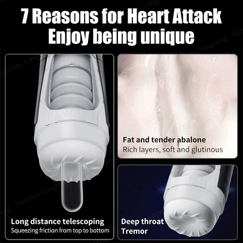 Male Telescopic Heated Sucking Masturbation Cup Pocket Pussy Blowjob Sex Machines Toy Adult Goods For Men Vagina Masturbator 18