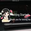 Fun Female Driver Reflective Waterproof Car Sticker