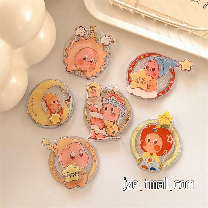 Super Cool MagSafe Phone Stand with Cute Cartoon Star Airbag Sticker
