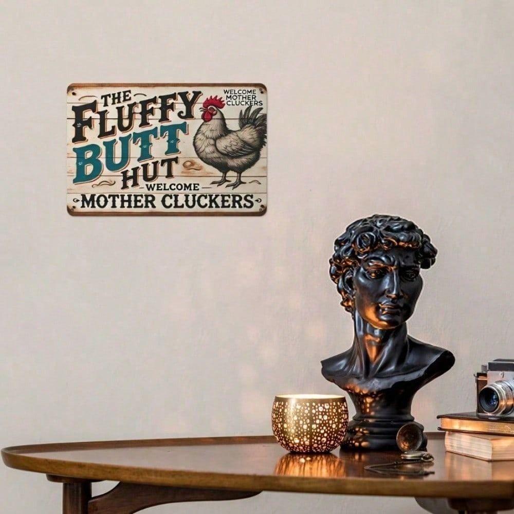 Vintage Fluffy Chick Metal Tin Sign Waterproof Kitchen Wall Decor Poster