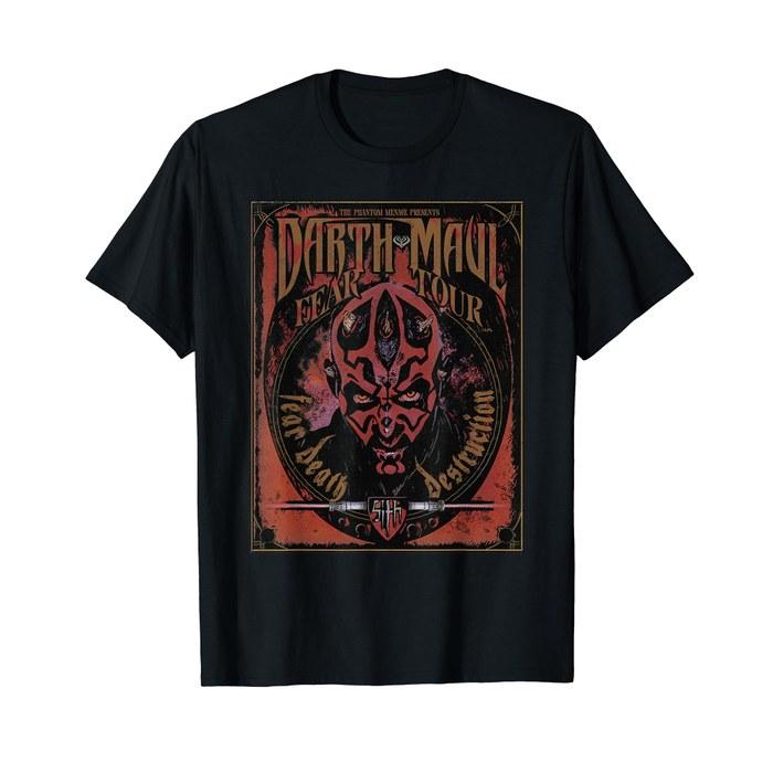 Star Wars Darth Maul Fear Tour Band T-Shirt Black