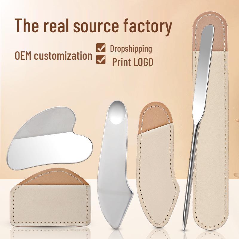 Stainless Steel Foundation & Eye Cream Spatula Set with Beauty Mask Scraper