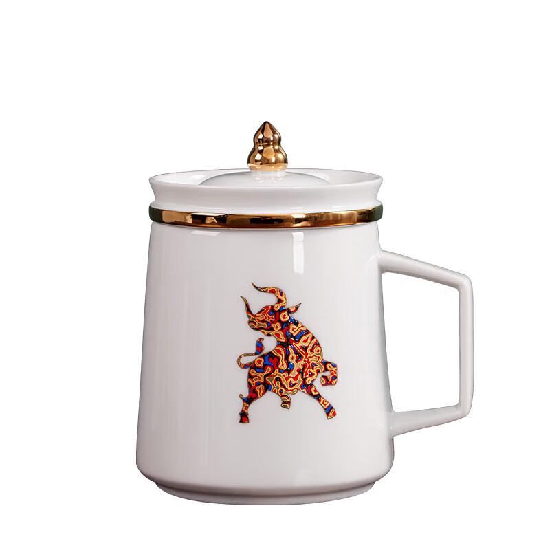 Chaxun Ceramic Tea Cup with Infuser and Lid