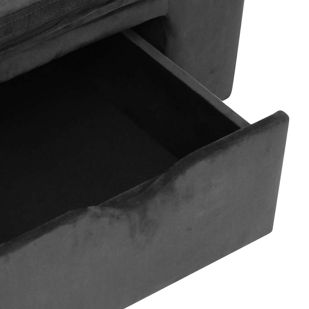 Vidaxl Dog Sofa, With Drawer, Dark Gray, 75X50X38 Cm, Plush