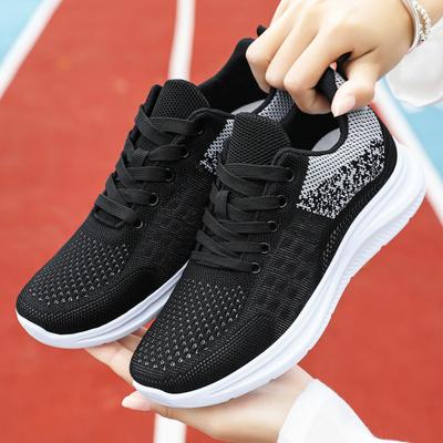 Schuhe Damen Frühling neue trendige Marke Einzelschuhe Fliegenstrick leicht atmungsaktiv Laufschuhe lässige Sportschuhe