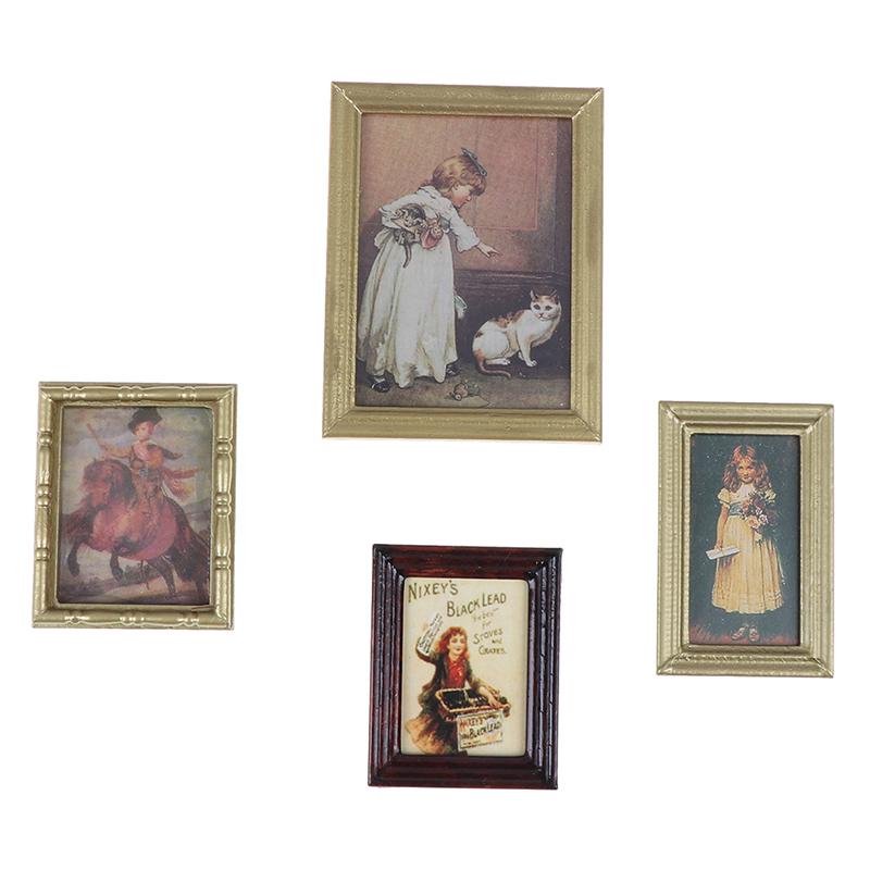 1:12 Dollhouse Miniature Oil Painting Decoration Dollhouse Accessories Painting