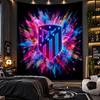 Wandbehang Wandteppich Atletico Madrid Druck Stoff für Wohnzimmer Schlafzimmer Heimdekoration