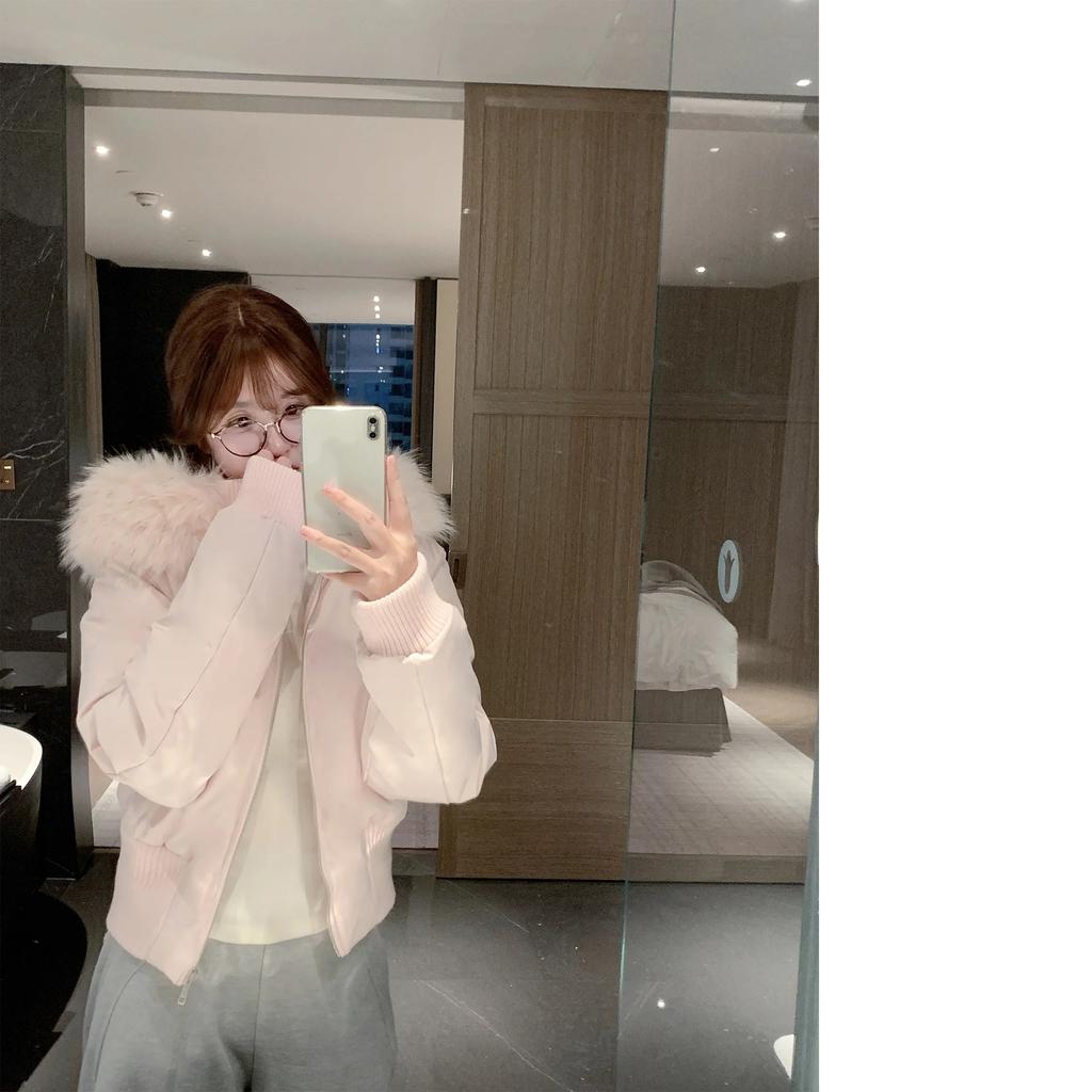 Chaqueta de Algodón con Capucha Rosa Esponjosa para Mujer Invierno Nueva Holgada Engrosada Estilo Pan Ropa de Abrigo de Algodón Cálida Estilo Coreano Commute