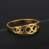 Twist Infinity Stainless Steel Ring Women Men Resizable Casual Finger Couple Rings Jewelry Anniversary Gift