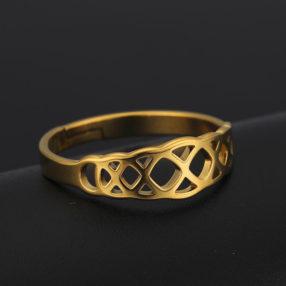 Twist Infinity Stainless Steel Ring Women Men Resizable Casual Finger Couple Rings Jewelry Anniversary Gift