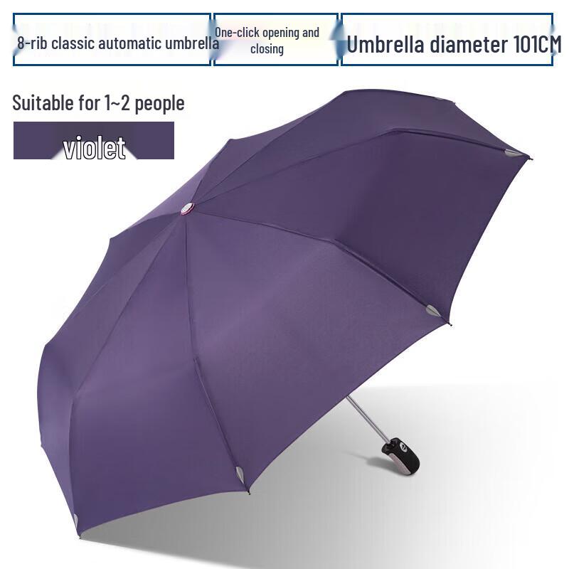 Paradise Automatic Tri-Fold Sun & Rain Umbrella