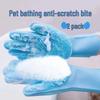 Pet Bathing Gloves, Anti-Scratch & Anti-Bite, for Dogs & Cats, Ideal for Poodles & Retrievers, with Extended Scrubbing Brush