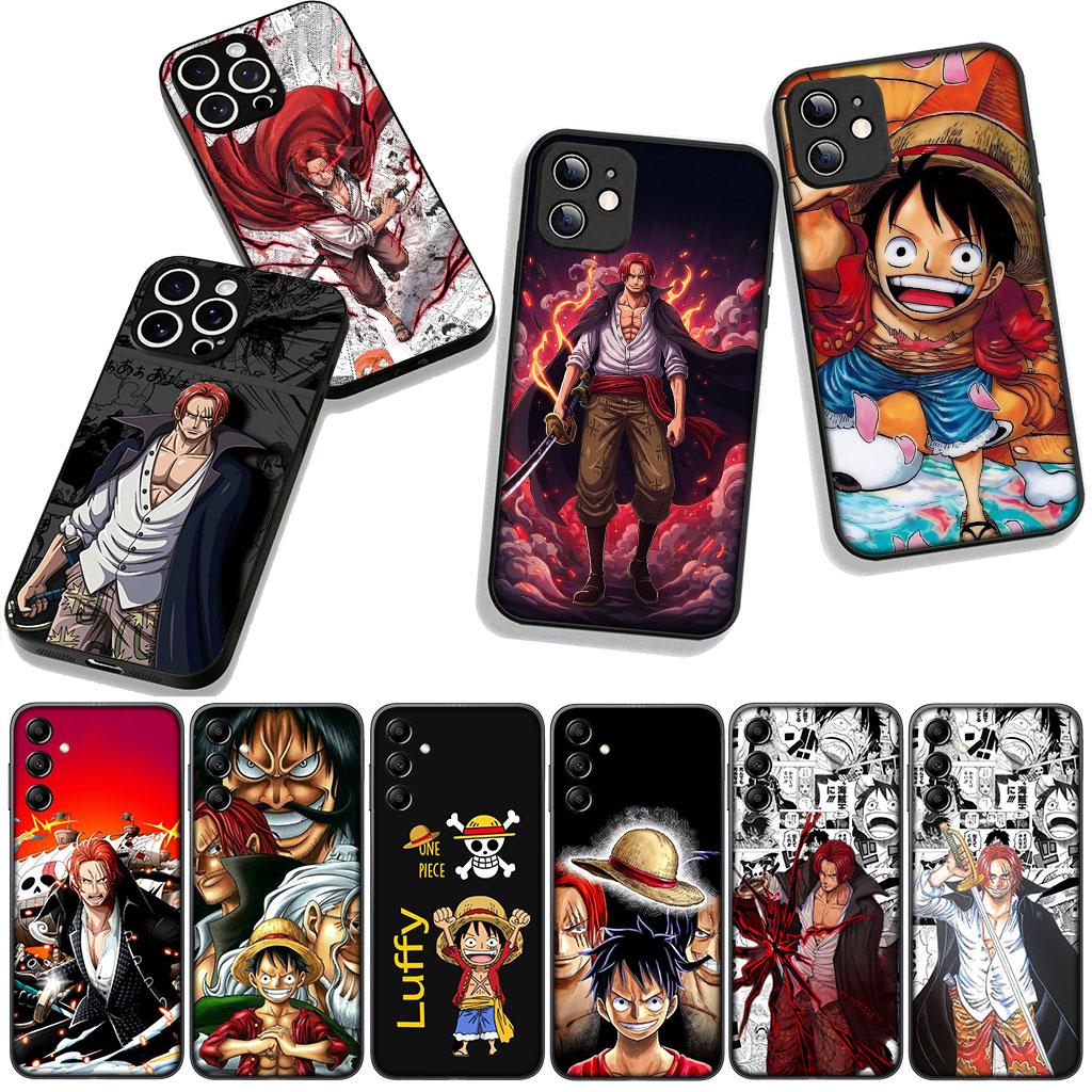 Cover for Apple iPhone 17 16 11 Pro XS Max XR 6 7 8 Plus + 16E SE 2020 2022 Air 5 Phone Case Red Hair Luffy One Piece Shanks