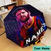 Custom Name Argentina Football Legends Umbrella, Foldable Umbrella Suitable for Outdoor Shopping Travel Sports, Exquisite Gift for Family