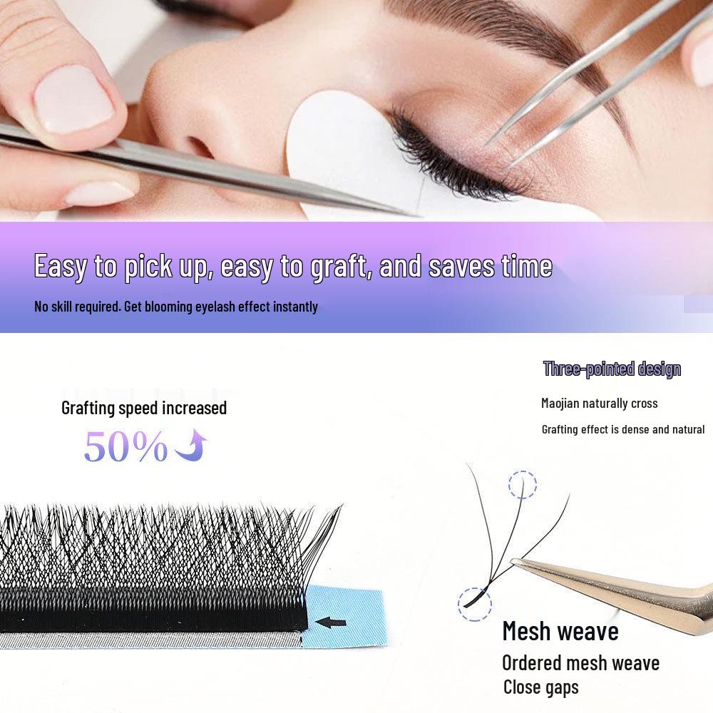 Three-Leaf Clover 0.05 Natural Dense Non-Scattered False Eyelashes