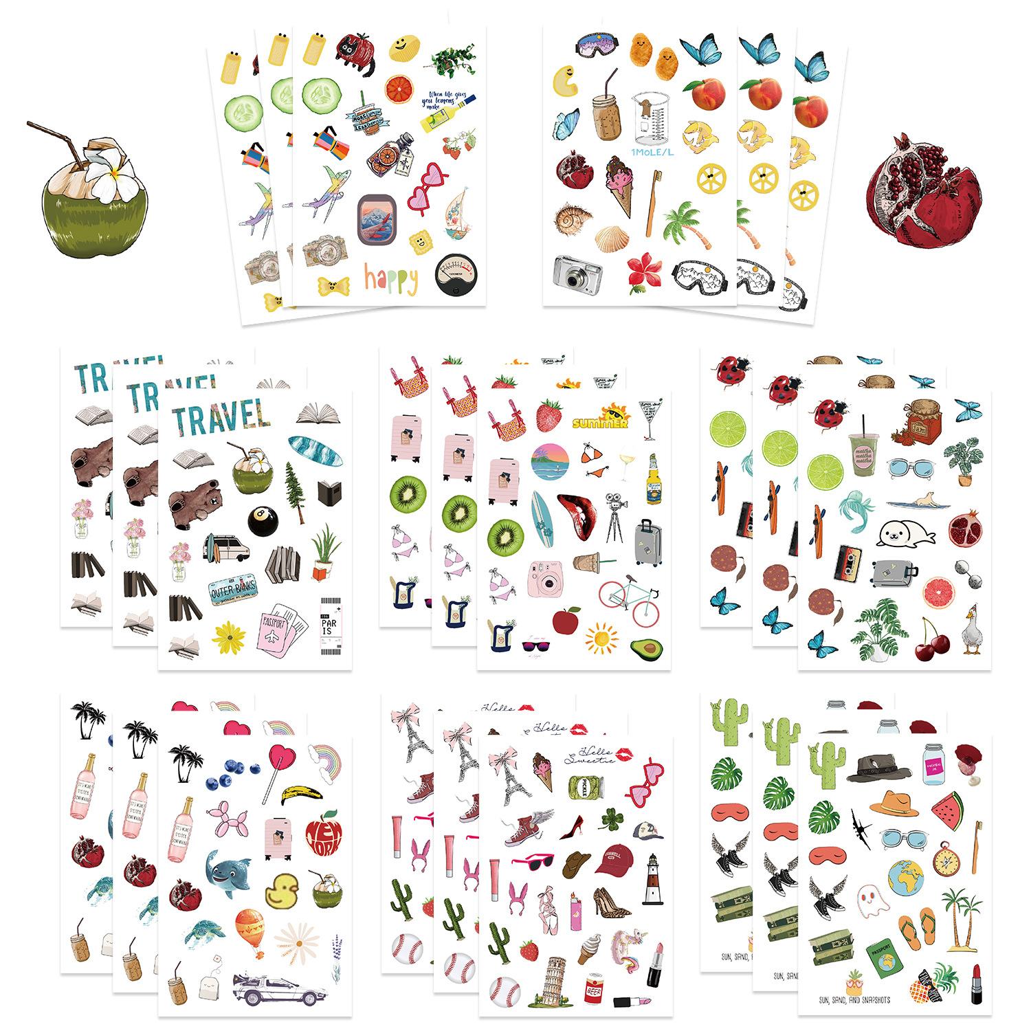 

8 Korean Holiday Daily Plan Guka Collage Hands-on DIY Mobile Phone Case Laptop Decoration Can Be Waterproof