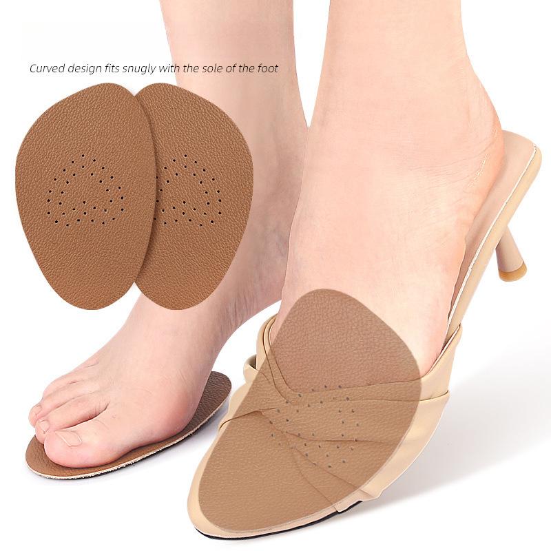 Latex Cow Leather Forefoot Pad High Heels Soft Anti-wear Forefoot Half Pad Anti-slip Code Adjustment Forefoot Half Size Pad