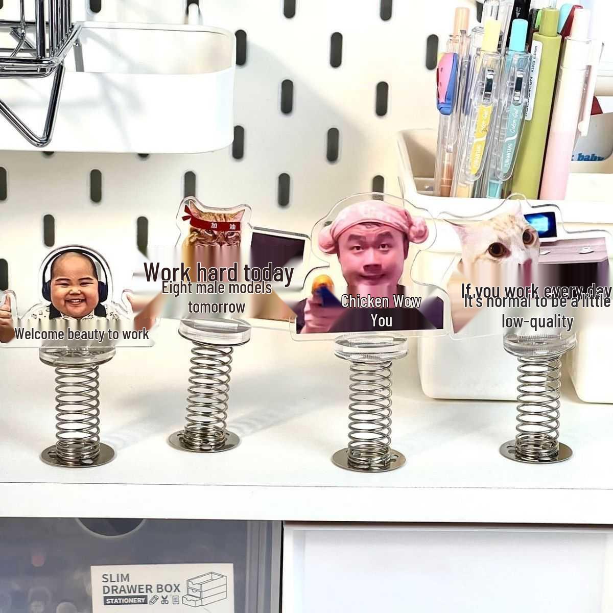 

Cat Emoji Acrylic Spring Wobble Ornament Spring Wobble - Strive Today - 1 pc