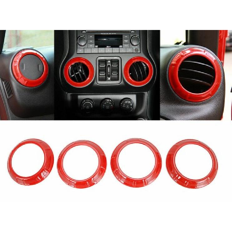 For JK Inner Accessories Air Conditioner Cover for 11-17Jeep Wrangler JK JKU Red